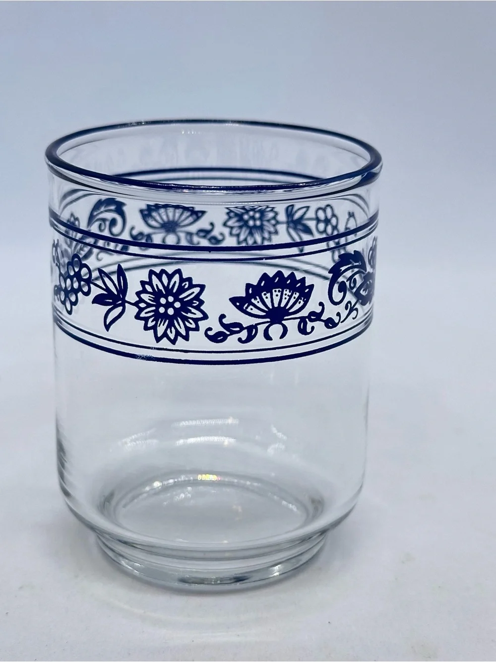 VTG 1970's Lot of 7 Libbey Corelle Old Towne Blue Onion 6oz Juice Glasses